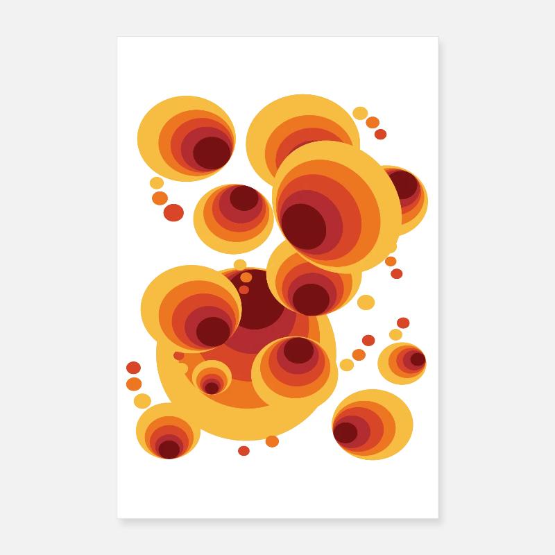 Abstract Gradient Polka Dots Poster 16" x 24" (40x60 cm)