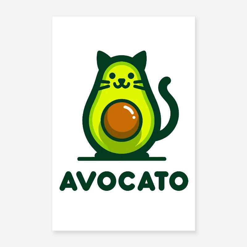 Avocato – Mélange Chat-Avocat Poster 40 x 60 cm