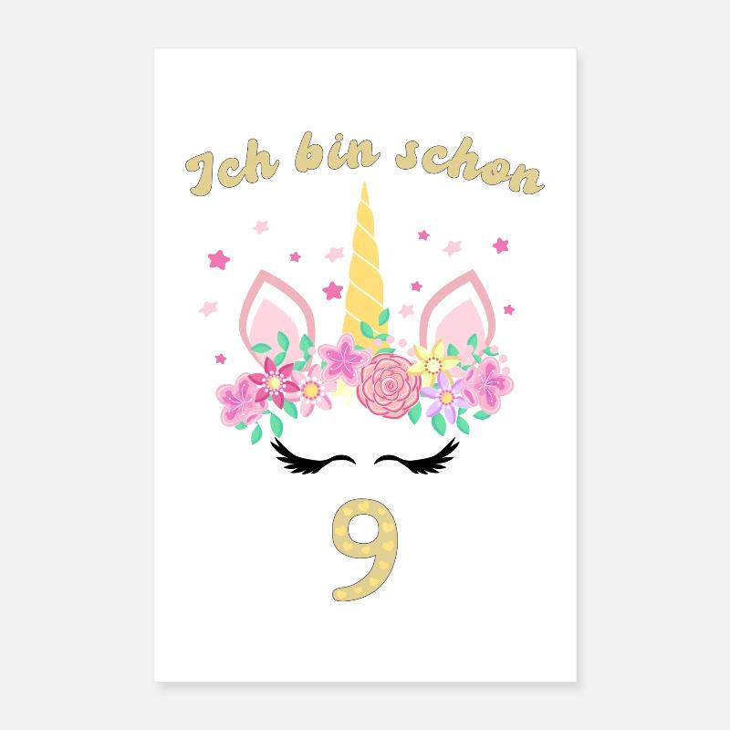 Ich bin schon 9  Poster 40x60 cm