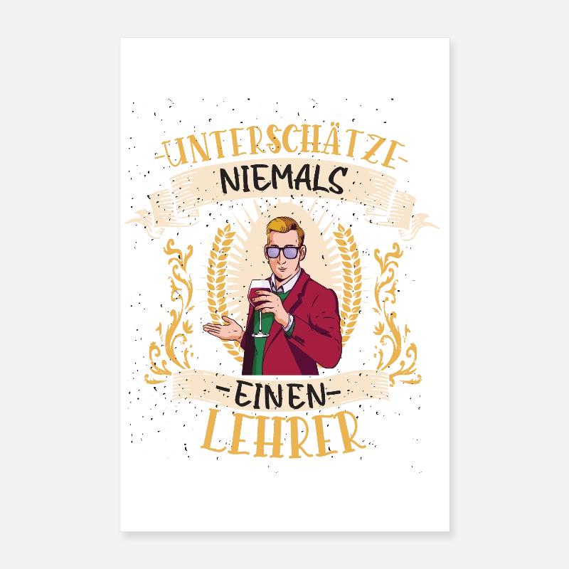 Lehrer Bildung Geschenk Pädagoge Klassenzimmer Poster 40x60 cm