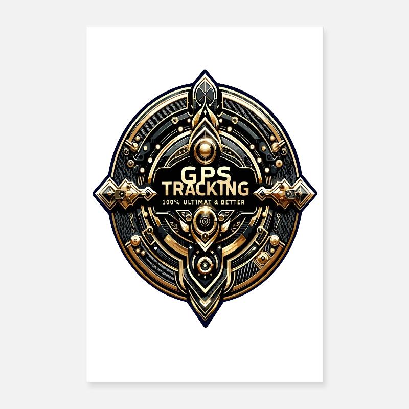 GPS Tracking Sticker Poster 16" x 24" (40x60 cm)