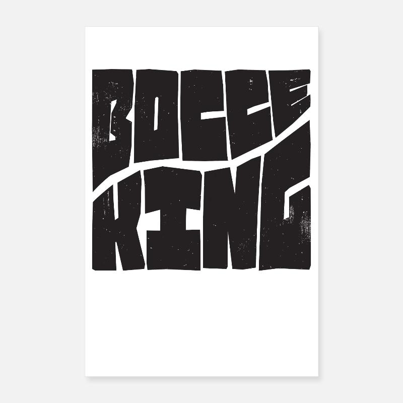 Bocce King Bocce Player Ball with Jack Bocci Game Poster 16" x 24" (40x60 cm)