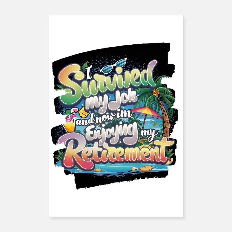 Profitez de la retraite dans le lagon Poster 40 x 60 cm