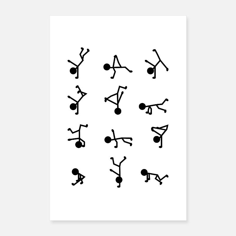 Mouvements de breakdance Poster 40 x 60 cm