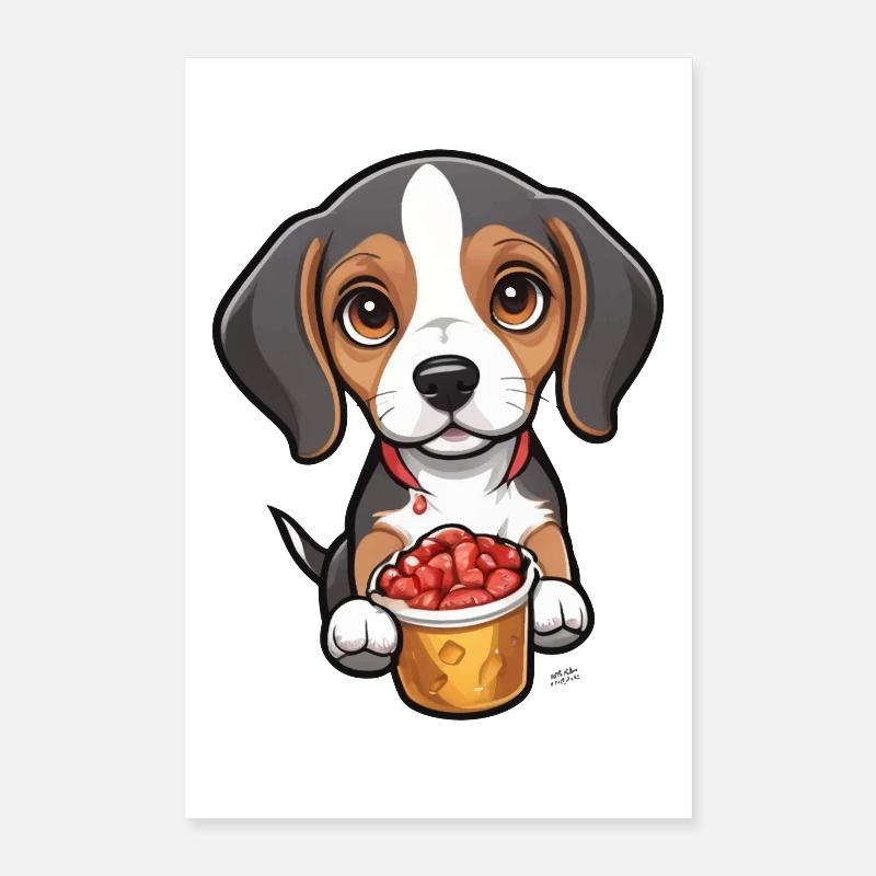 Tiny Beagle Pup Poster 40x60 cm