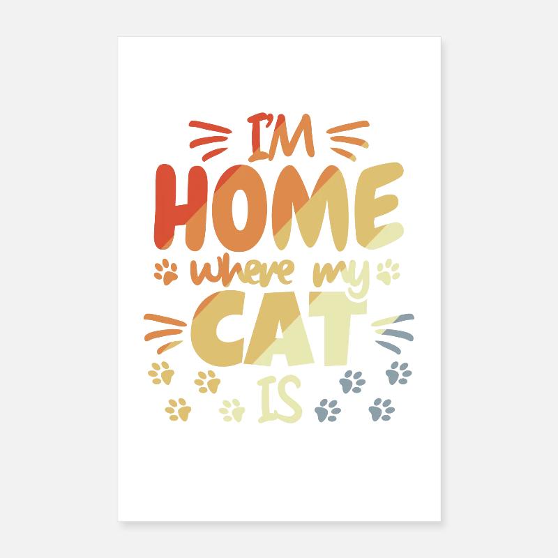 Dicton de chat mignon Poster 40 x 60 cm