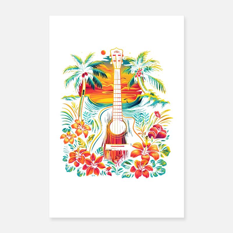 Guitar Illustration Poster 16" x 24" (40x60 cm)