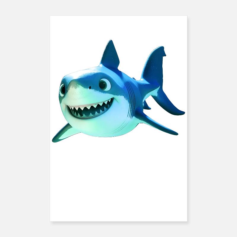 Requin Requin Requin Tigre Requin Requin Gris Grand Requin Blanc Poster 40 x 60 cm