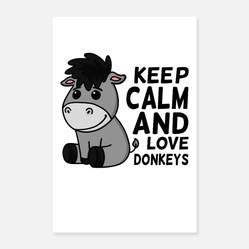 Esel Liebe Spruch Lustig Geschenk Poster 40x60 cm