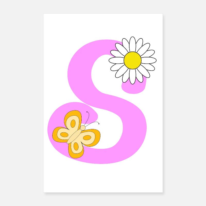 S Buchstabe Poster 40x60 cm