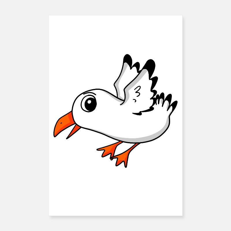 Oiseau mouette Poster 40 x 60 cm