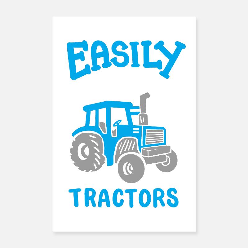 Traktor Bauer Landwirtschaft Poster 40x60 cm