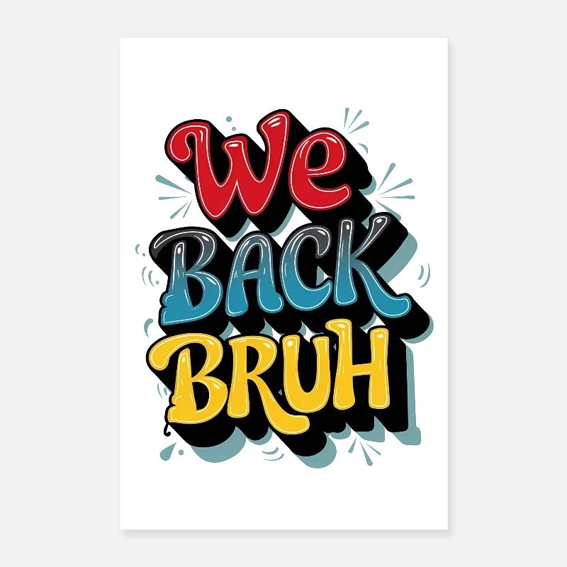 Conception de texte rétro joyeuse Poster 40 x 60 cm