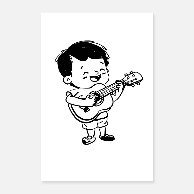 Petit Ukuléléliste Poster 40 x 60 cm
