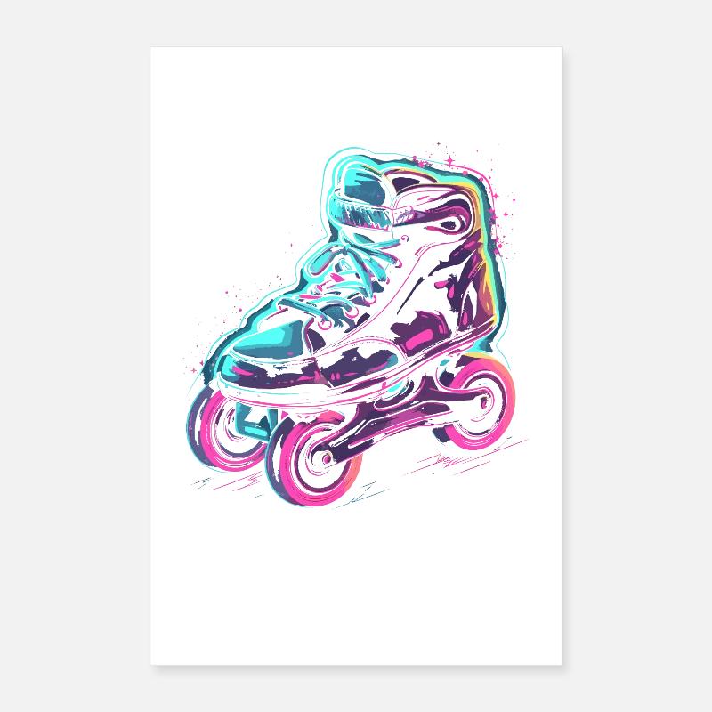 Roller Skates Steampunk Poster 16" x 24" (40x60 cm)