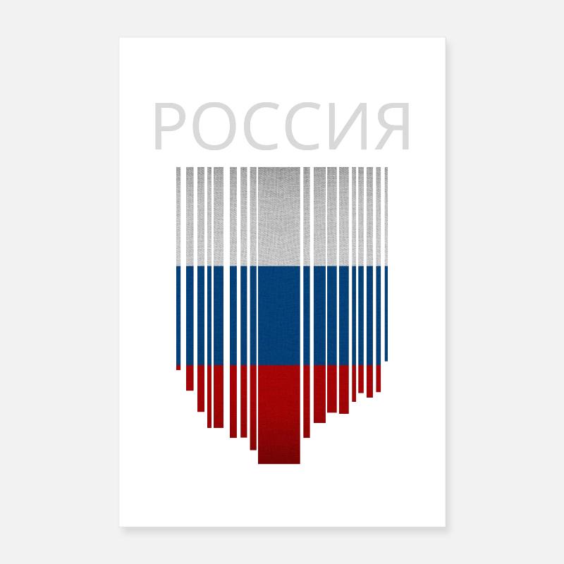 Drapeau de la Russie, fierté russe Poster 40 x 60 cm