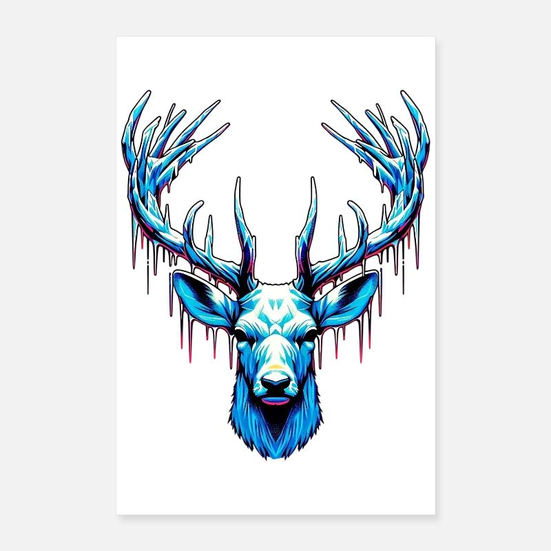 Ice Stag Poster 16" x 24" (40x60 cm)