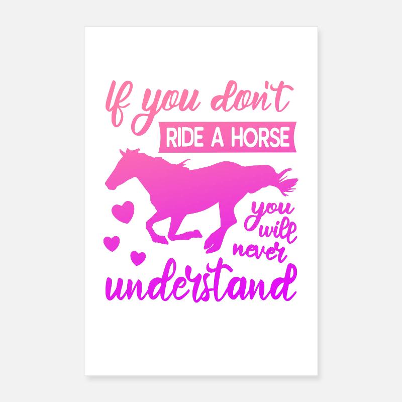 Pferde Mädchen Poster 40x60 cm