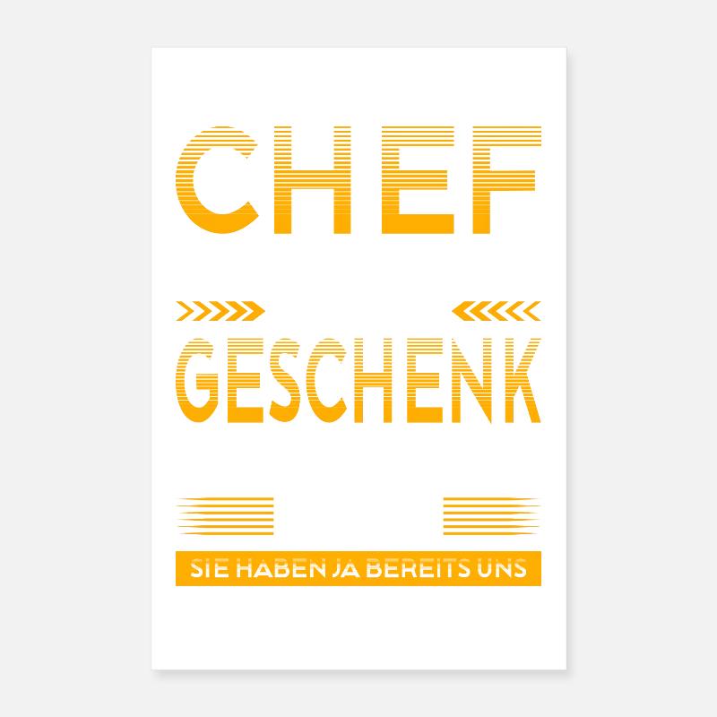 Chef Abschied Geschenke Abschiedsgeschenk Poster 40x60 cm