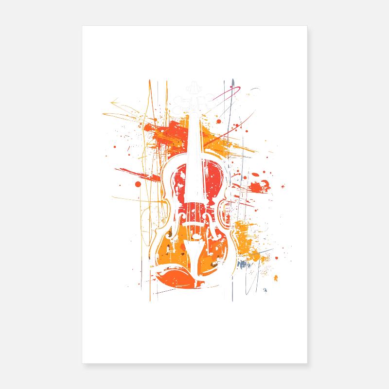 Violon Lineart Poster 40 x 60 cm