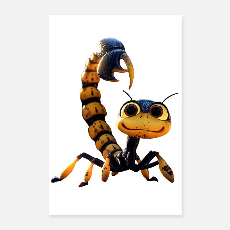 Scorpion Arachnides Scorpion Drôles de scorpions Poster 40 x 60 cm