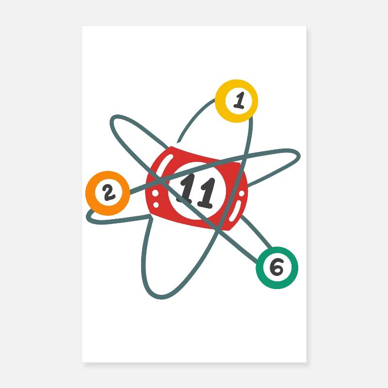 Billard Atom Pool Billardspieler Poster 40x60 cm