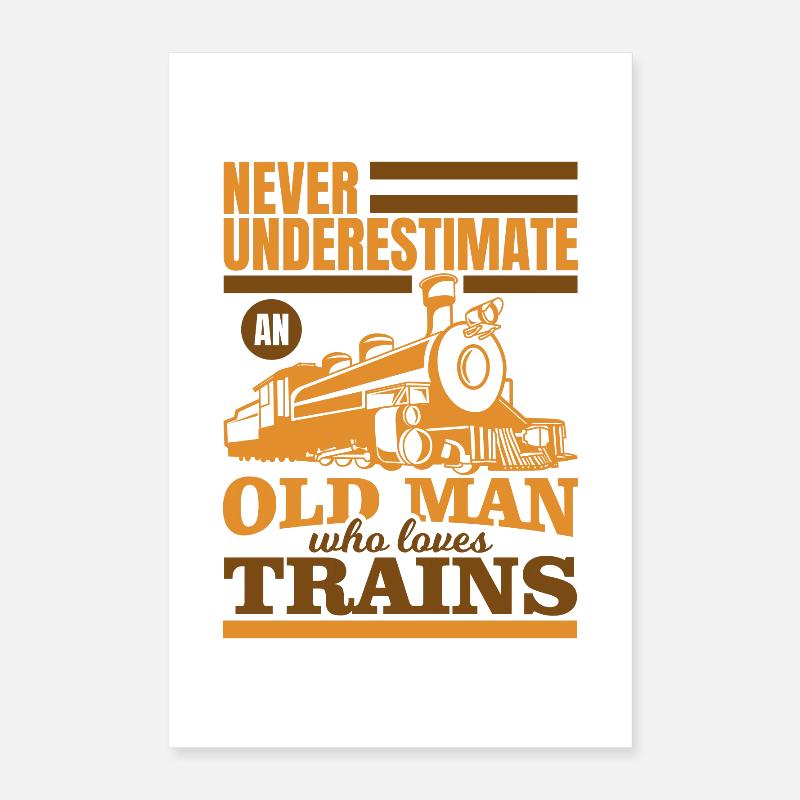 Eisenbahner Opa Poster 40x60 cm