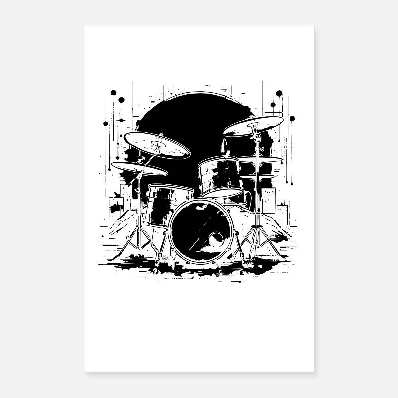 Drums Graphics Poster 16" x 24" (40x60 cm)