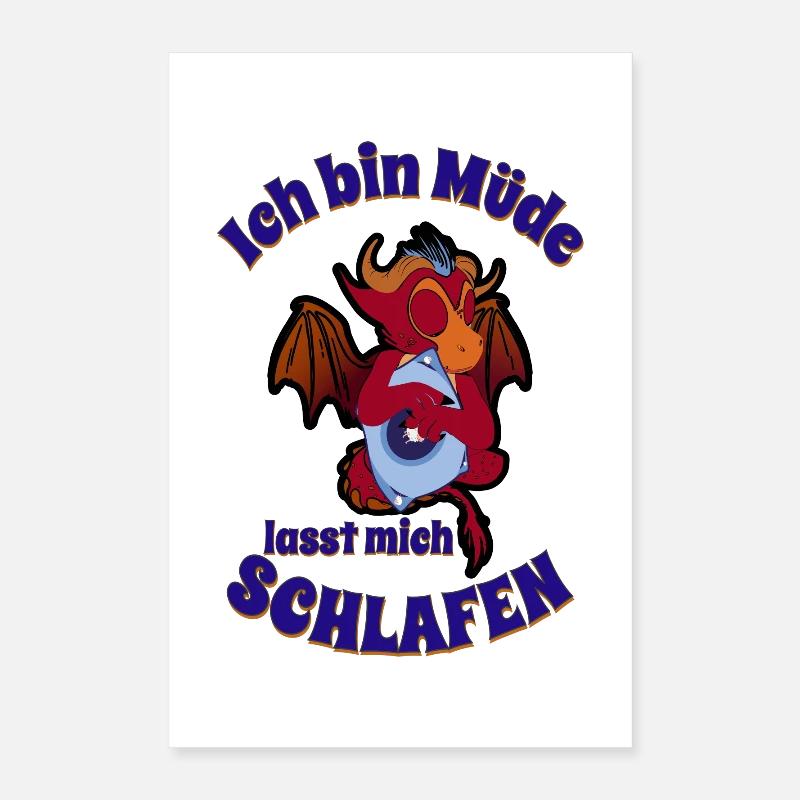 Schlafender Drache Poster 40x60 cm