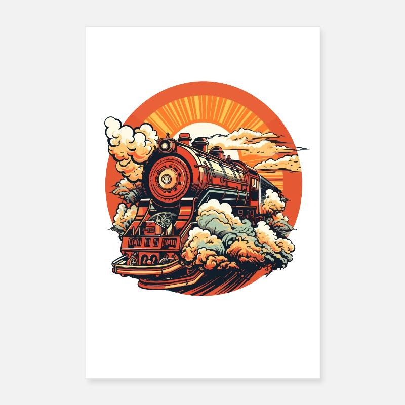 Train Comic Look Poster 16" x 24" (40x60 cm)