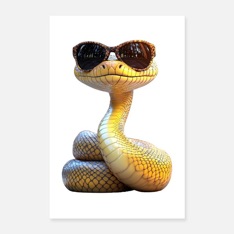 Schlange Python Kobra Mamba Klapperschlange Snake Poster 40x60 cm