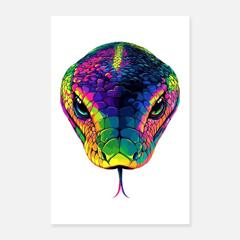 Schlange Python Kobra Mamba Klapperschlange Snake Poster 40x60 cm