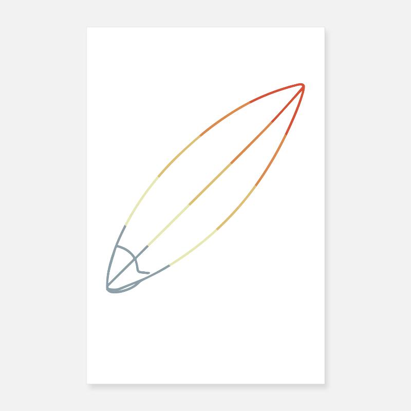 Surfboard Poster 16" x 24" (40x60 cm)
