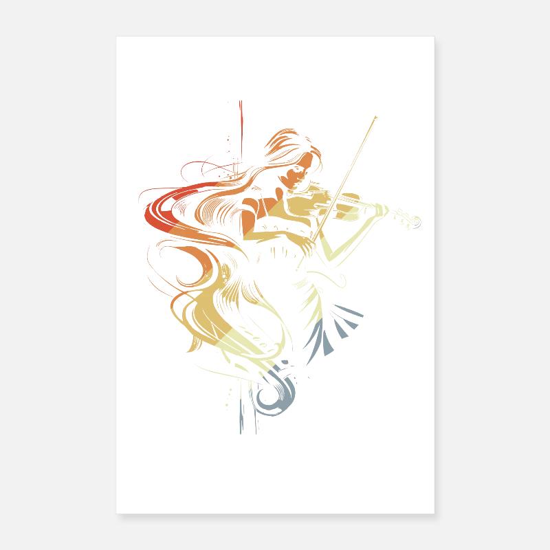 Violine Mädchen Poster 40x60 cm