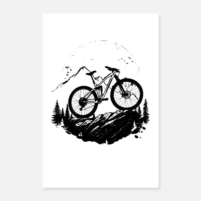 Fahrradfahrer Poster 40x60 cm