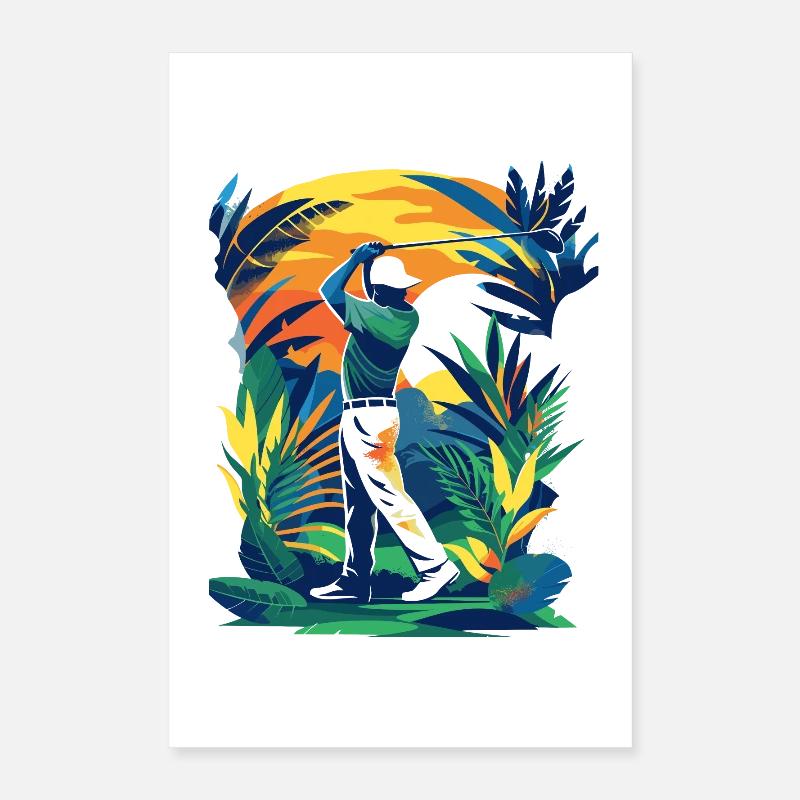Golfeur Poster 40 x 60 cm
