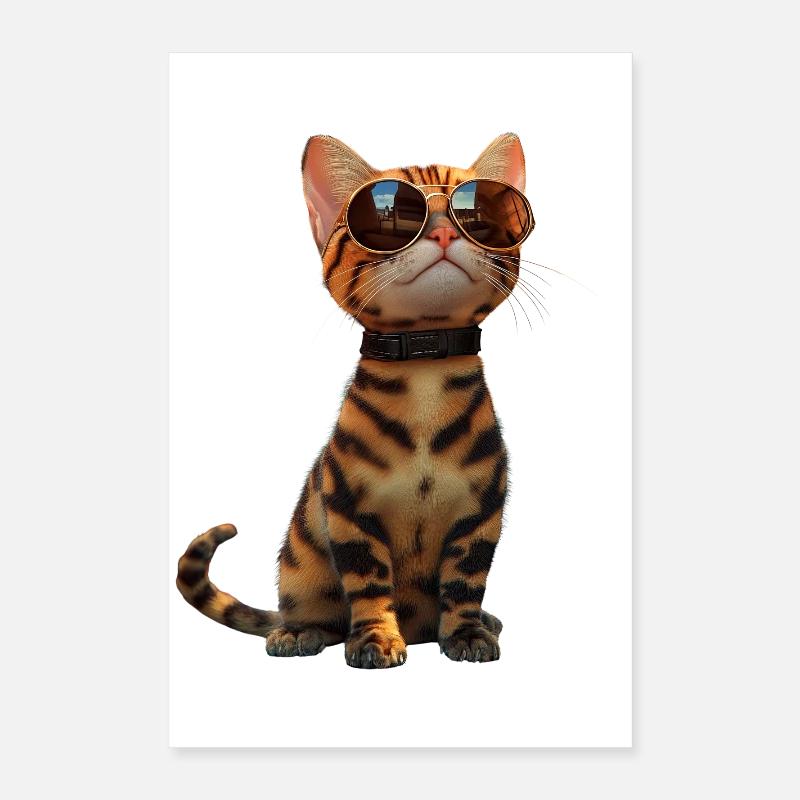 Chat Bengal Chat Léopard Chat Leopardette Chats Bengale Poster 40 x 60 cm