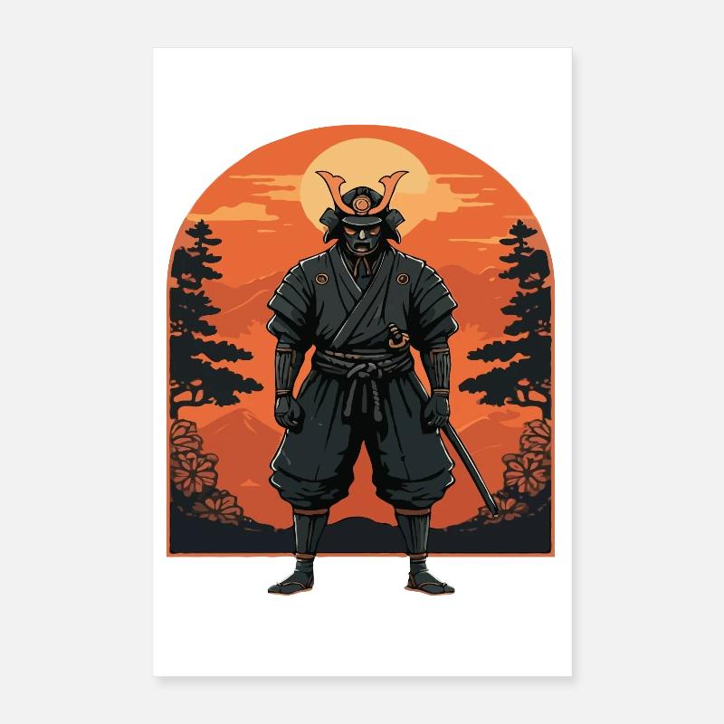 Warrior in the sunset Poster 16" x 24" (40x60 cm)