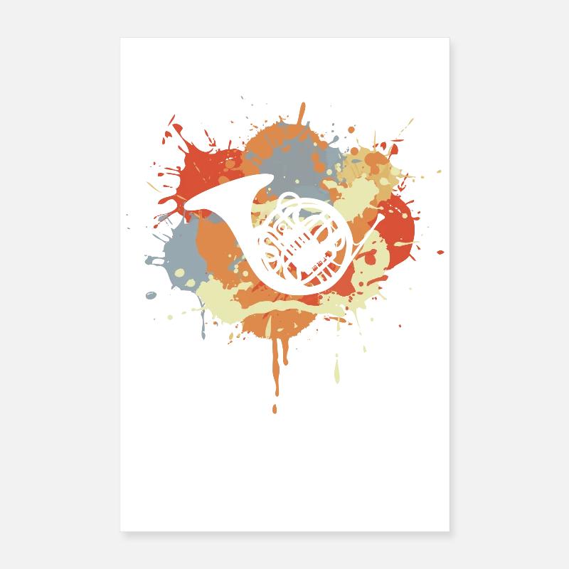 Dessin de la corne Poster 40 x 60 cm