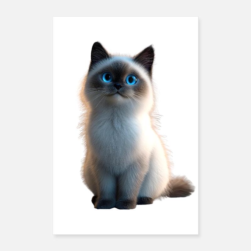 Birma Katze Heilige Birmakatze Süße Birma Katzen Poster 40x60 cm