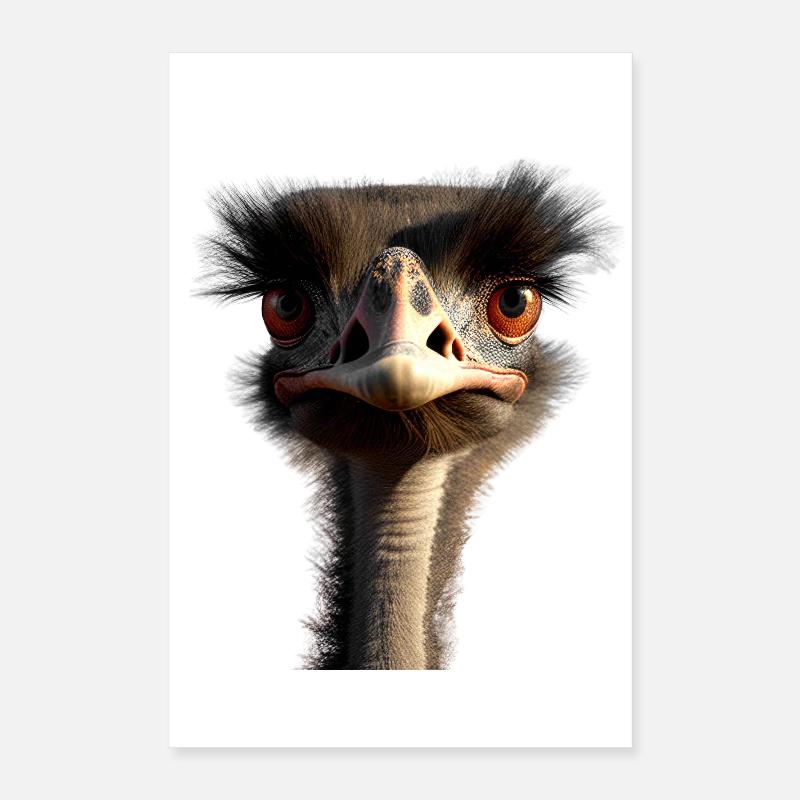 Ostrich Bird Ostrich Large Emu Ratite Bouquets Poster 16" x 24" (40x60 cm)