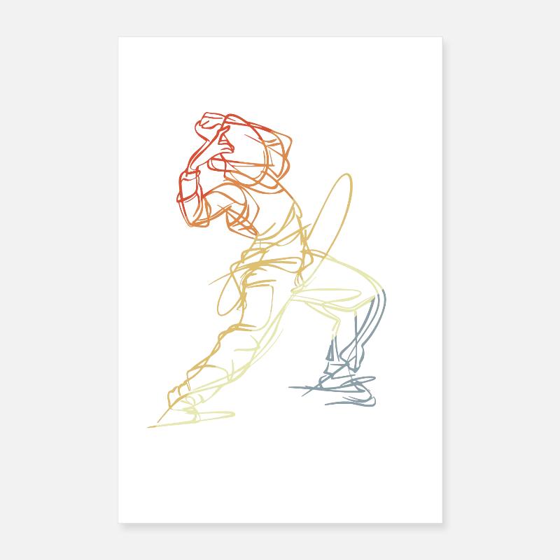 Breakdancer Skizze Poster 40x60 cm