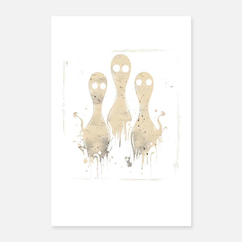 Halloween Bowling Pins Poster 40x60 cm