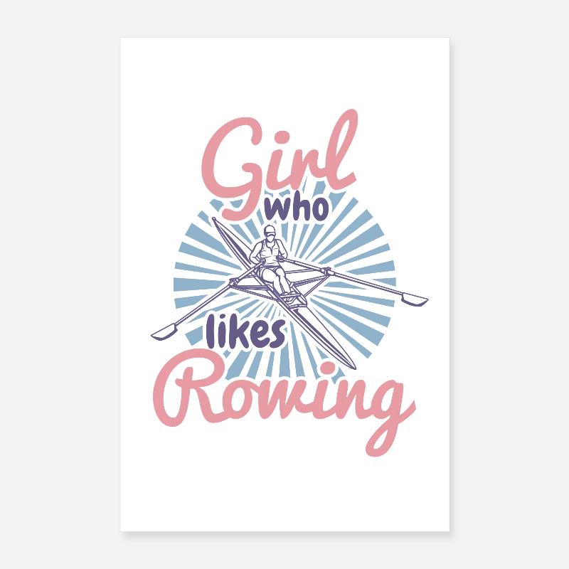 Ruder Mädchen Poster 40x60 cm