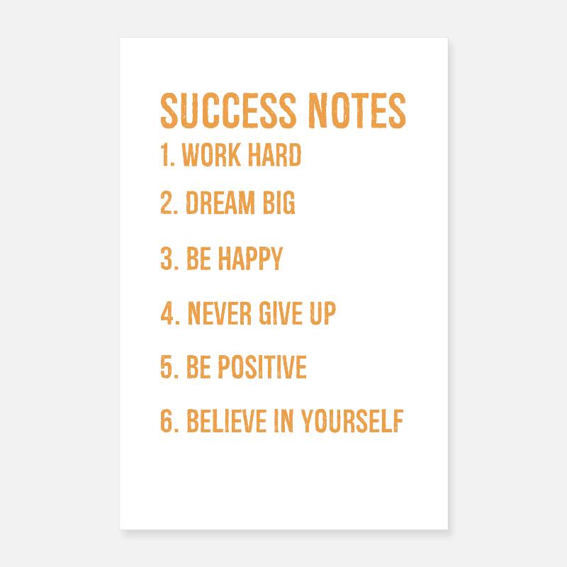 success notes Poster 40x60 cm