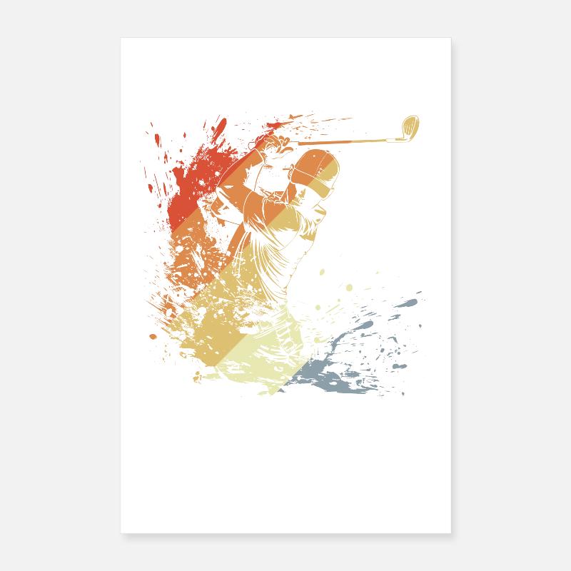Golfer Retro Poster 16" x 24" (40x60 cm)