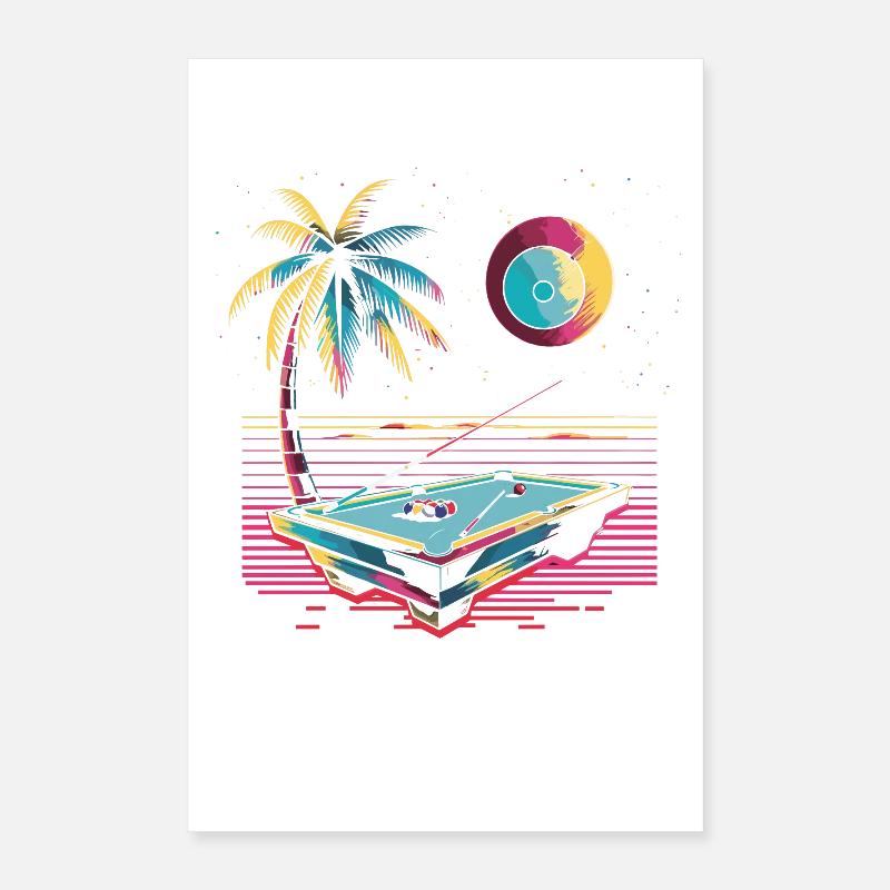 Billard Steamwave Poster 40x60 cm