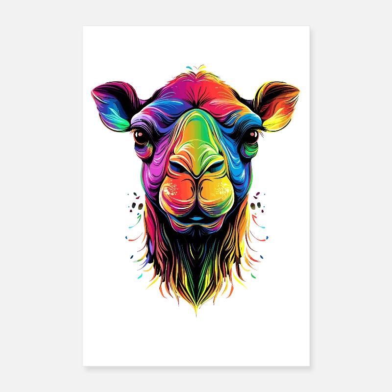 Chameau Dromadaire Camel de Bactriane Cadeau Chameaux Poster 40 x 60 cm