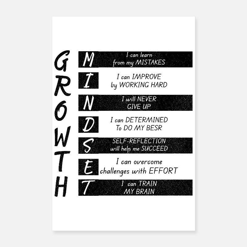 GROWTH MINDEST Poster 16" x 24" (40x60 cm)