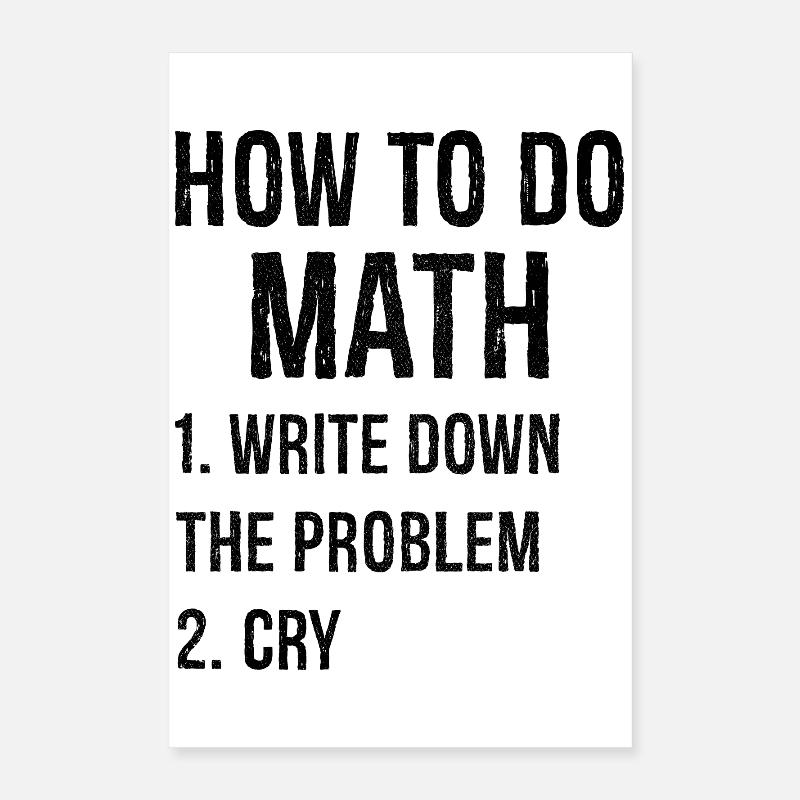 Comment faire des maths Poster 40 x 60 cm